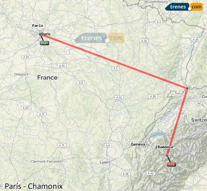Train Paris to Chamonix Mont Blanc