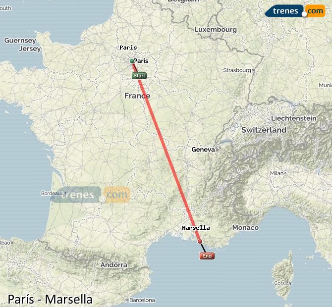 ¿Cómo viajo de París a Marsella