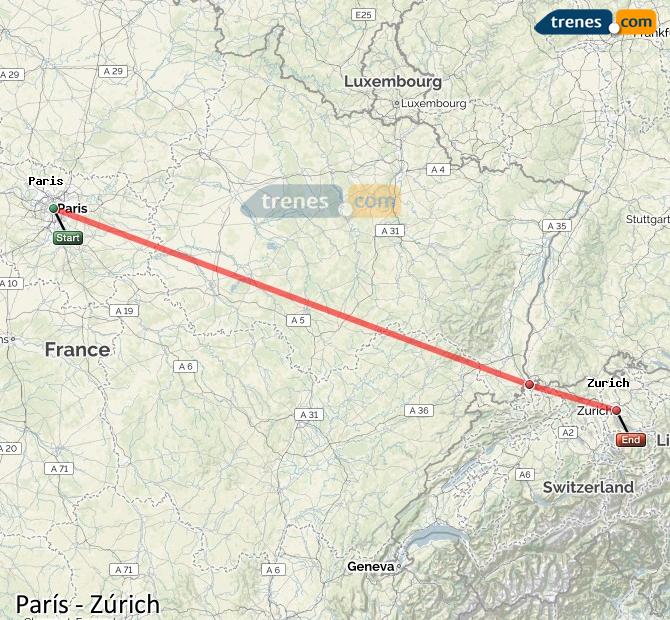 Train Paris to Zürich