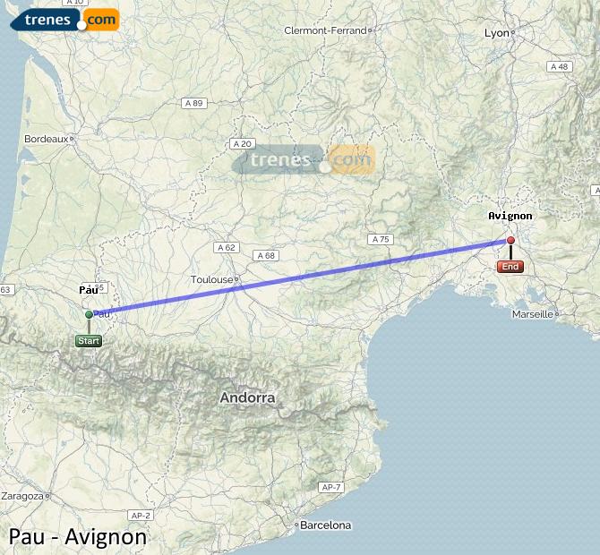 Train Pau Avignon (Aviñón)