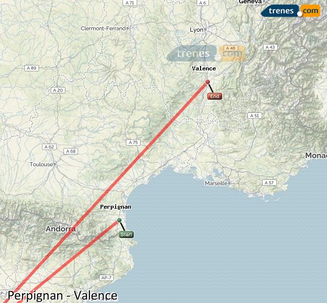 Train Perpignan Valence Ville