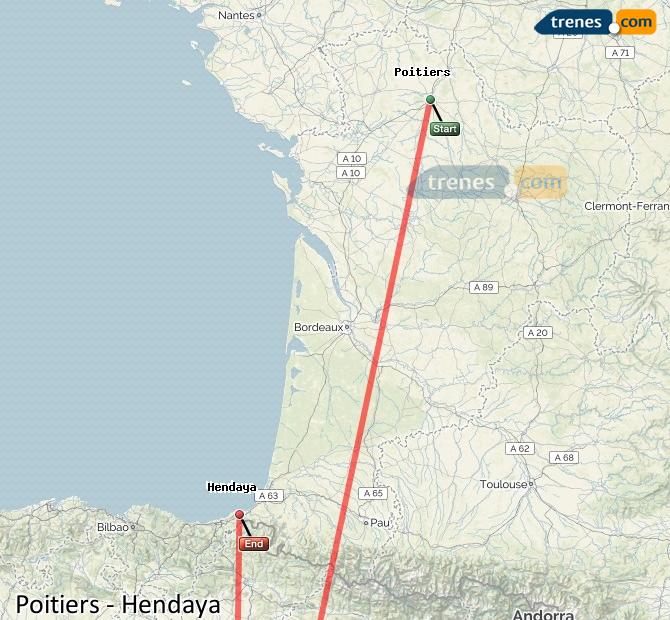 Train Poitiers Hendaye (Hendaya)