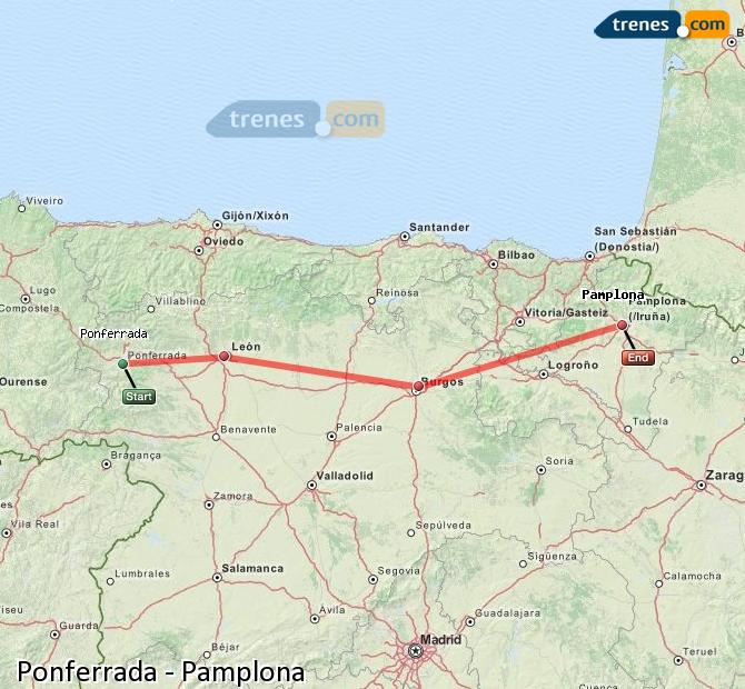 Tren Ponferrada Pamplona/Iruña