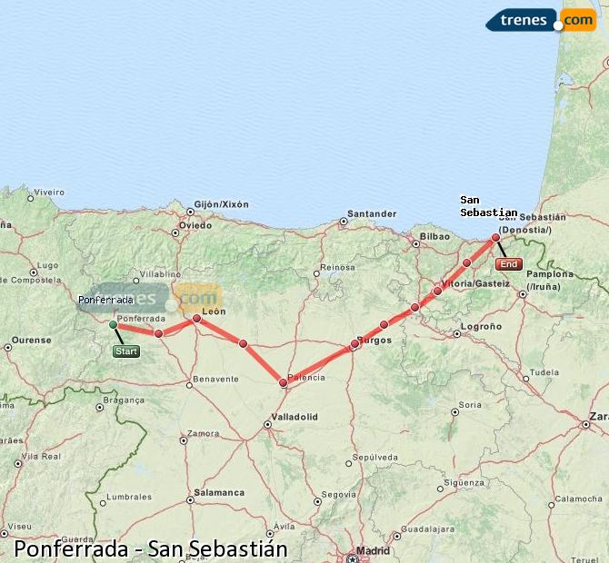 Tren Ponferrada San Sebastián-Donostia