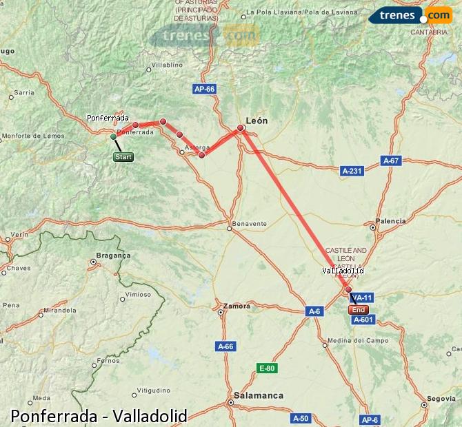 Tren Ponferrada Valladolid