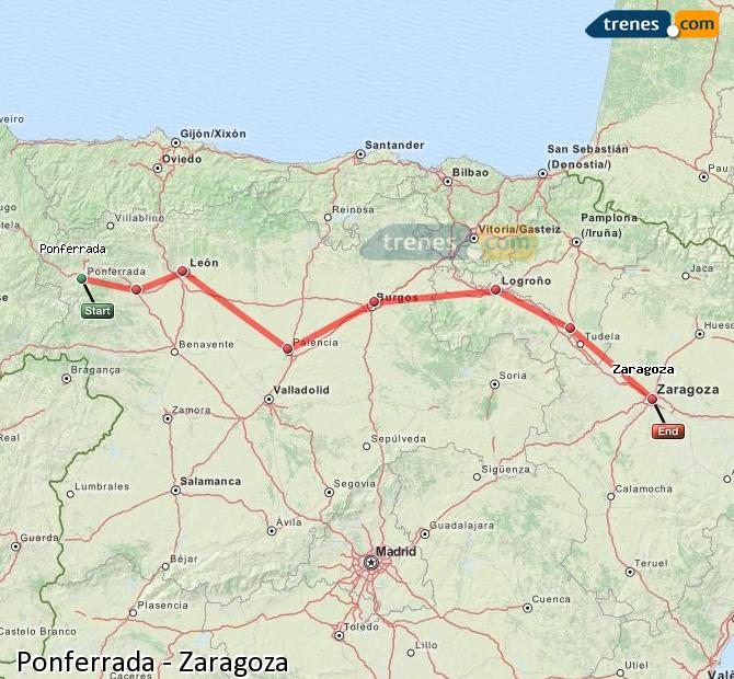 Tren Ponferrada Zaragoza