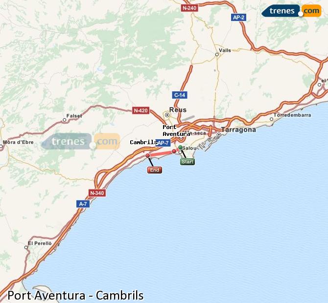 Tren Salou - Port Aventura Cambrils