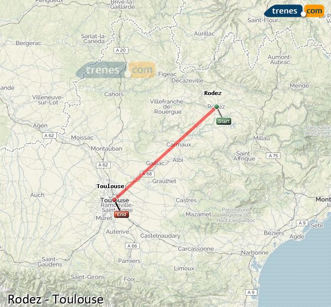 Train Rodez Toulouse (Tolosa)