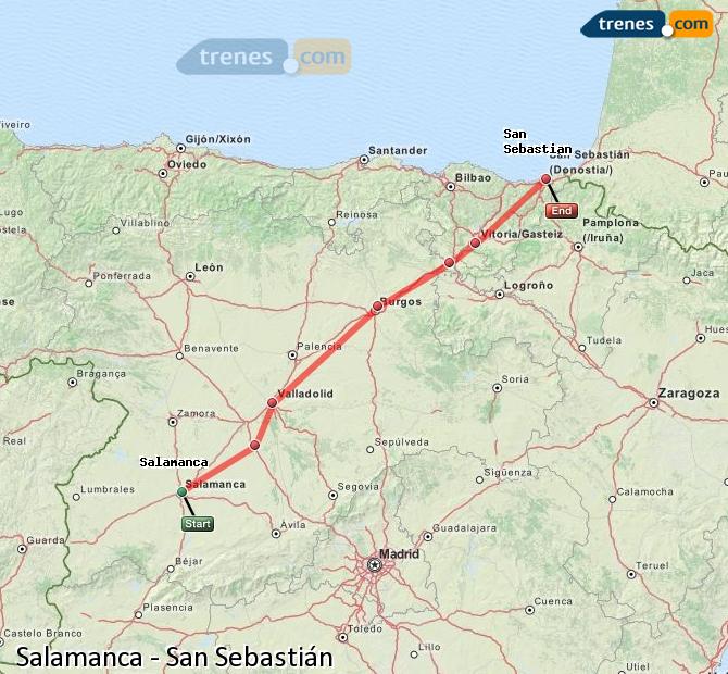 Tren Salamanca San Sebastián-Donostia