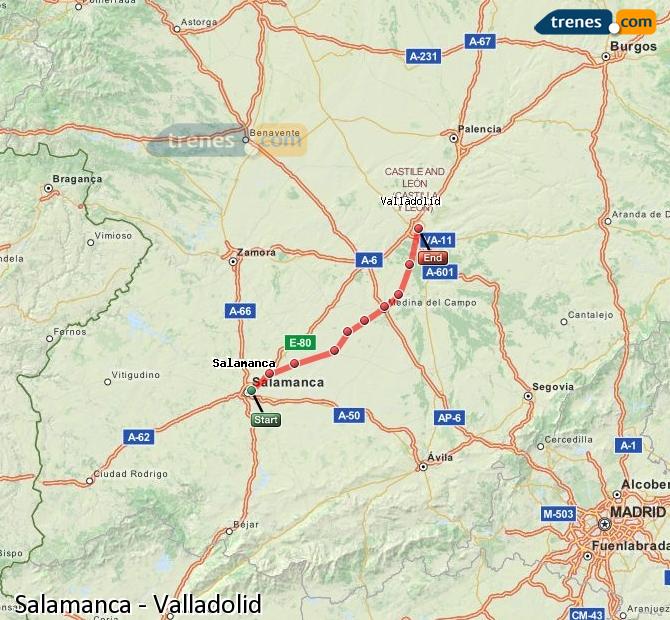 Trenes Salamanca Valladolid