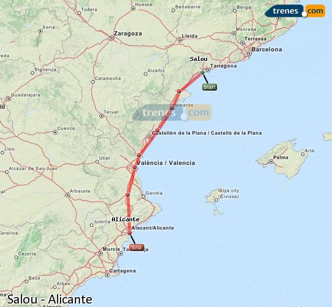 Tren Salou Alicante / Alacant