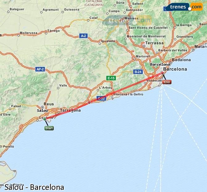 Train Salou to Barcelona