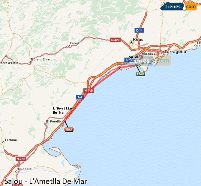 Tren Salou L'Ametlla de Mar