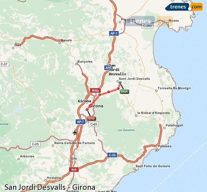 Tren Sant Jordi Desvalls Girona (Gerona)