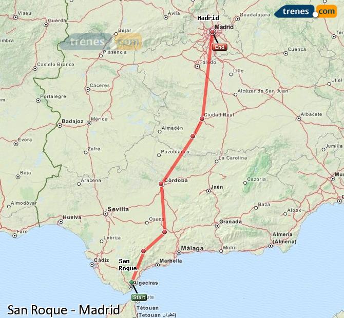 Train San Roque – La Línea to Madrid