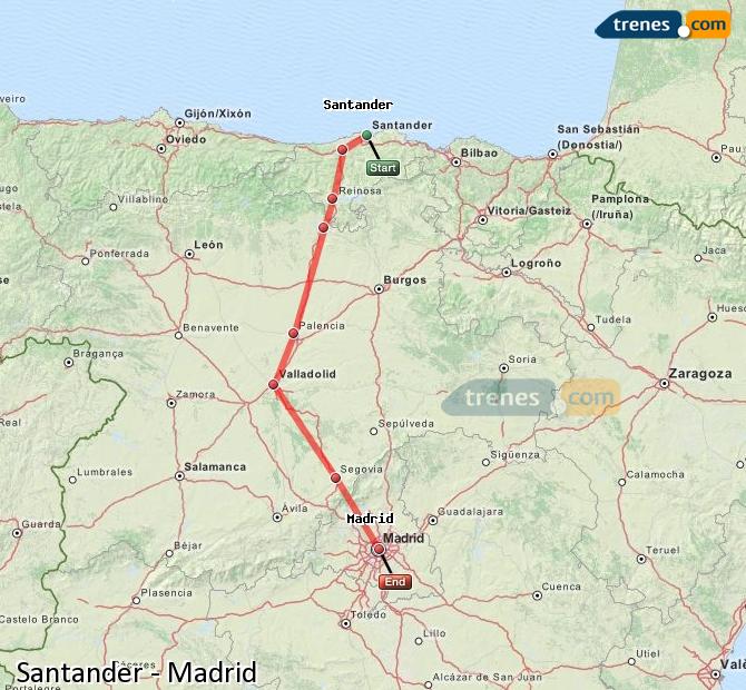 Train Santander to Madrid