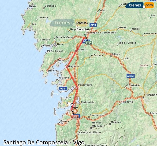 Tren Santiago de Compostela Vigo Guixar