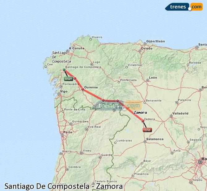 Tren Santiago de Compostela Zamora