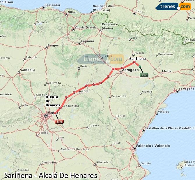 Cheap Sariñena to Alcalá De Henares trains, tickets from 16,45