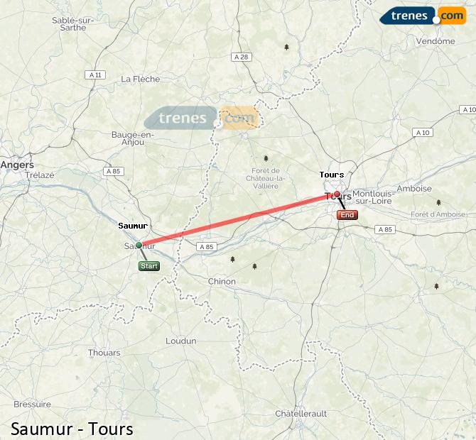 Train Saumur to Tours