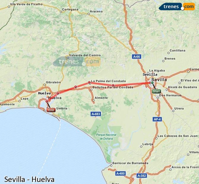 Tren Sevilla Santa Justa Huelva