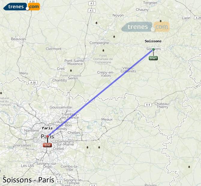 Train Soissons to Paris