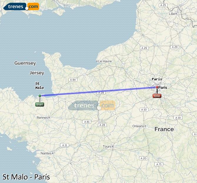 Train St-Malo to Paris
