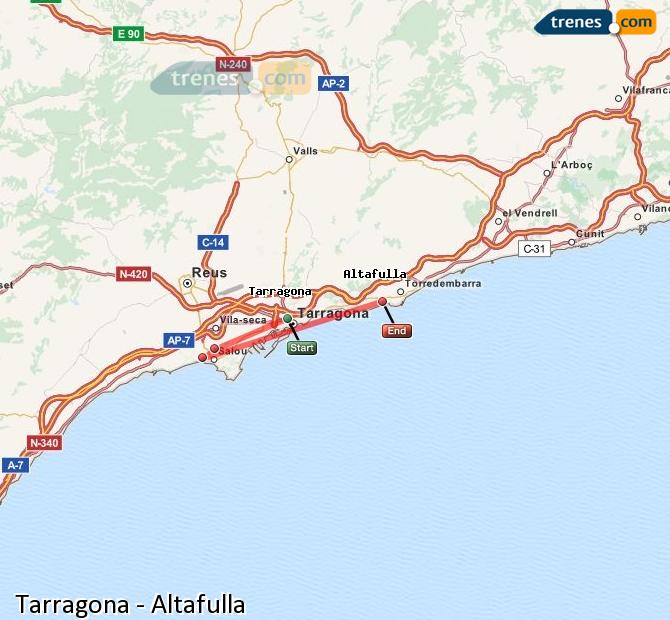 Tren Tarragona Altafulla-Tamarit