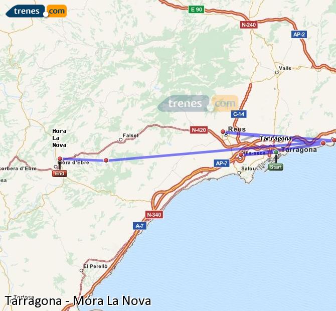 Tren Tarragona Mora la Nova