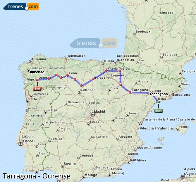 Tren Tarragona Ourense (Orense)