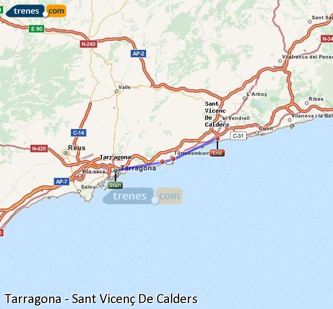 Tren Tarragona Sant Vicenç de Calders (San Vicente)