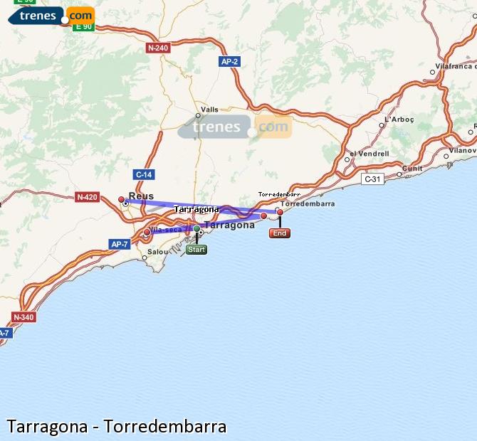 Tren Tarragona Torredembarra