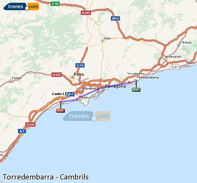 Tren Torredembarra Cambrils