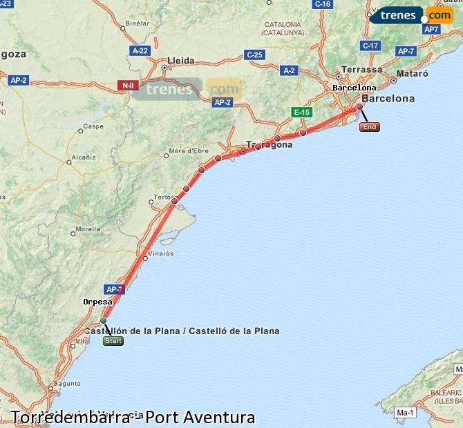Tren Torredembarra Salou - Port Aventura