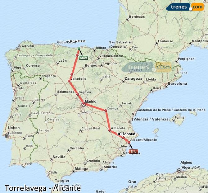 Tren Torrelavega Alicante / Alacant
