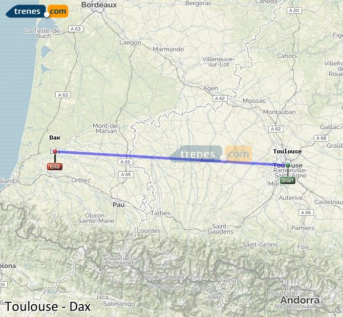 Train Toulouse (Tolosa) Dax