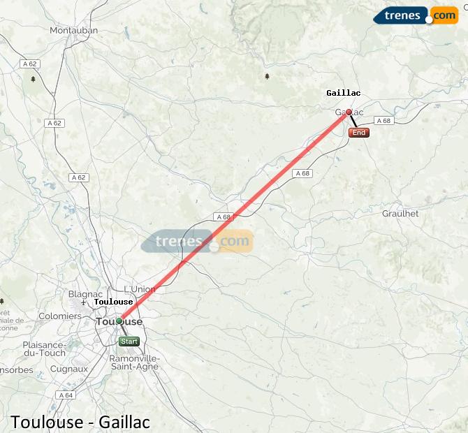Train Toulouse (Tolosa) Gaillac