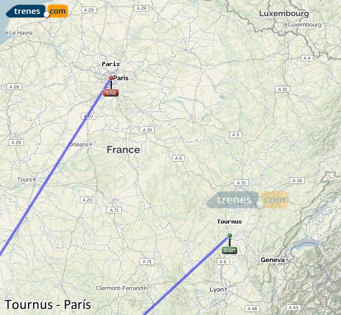 Train Tournus Paris