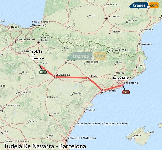 Tren Tudela de Navarra Barcelona