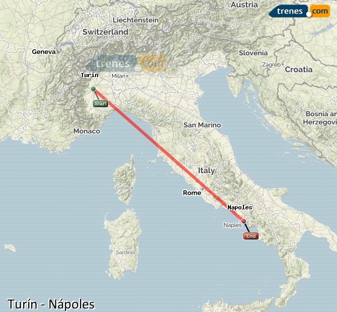 Train Torino (Turín) Napoli (Nápoles)