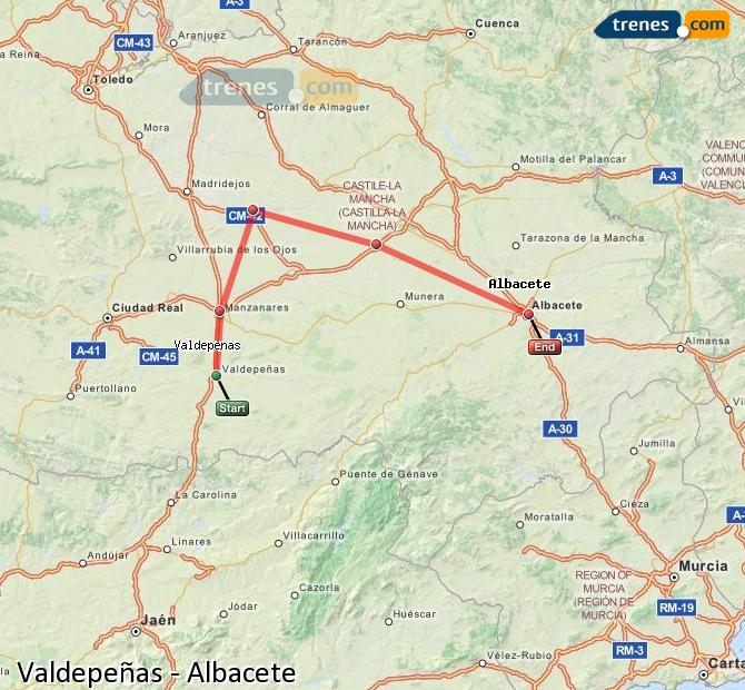 Tren Valdepeñas Albacete-Los Llanos