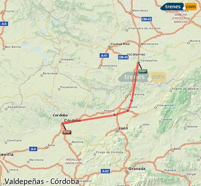 Tren Valdepeñas Cordoba