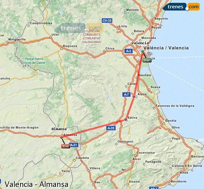 Tren Valencia Almansa