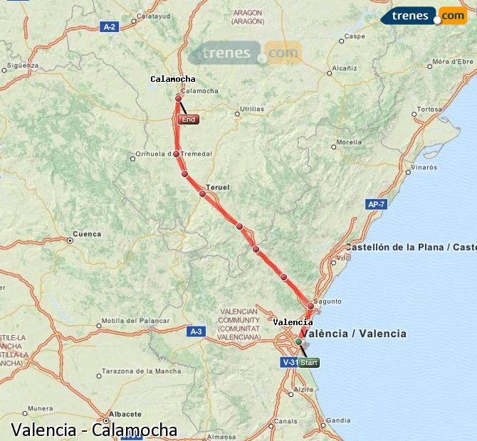Tren Valencia Calamocha Nueva