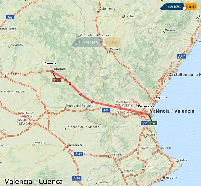 Tren Valencia Cuenca Estación