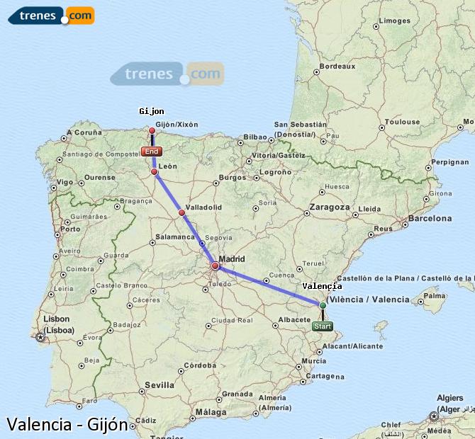 Tren Valencia Gijón-Sanz Crespo