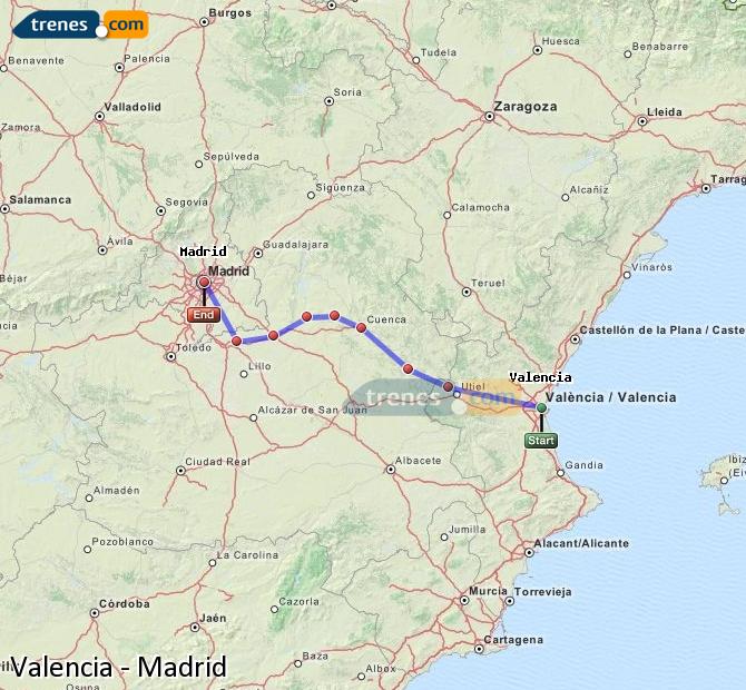 travel valencia to madrid