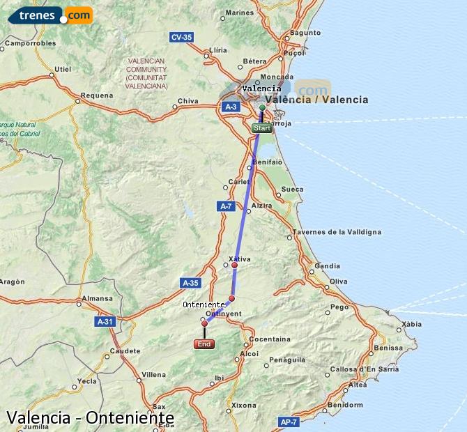 Tren Valencia Ontinyent