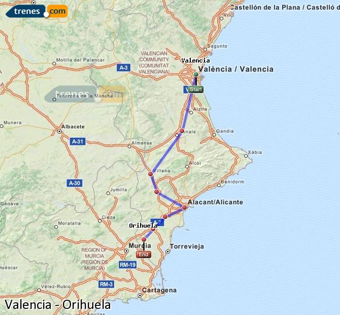 Tren Valencia Orihuela-Miguel Hernández