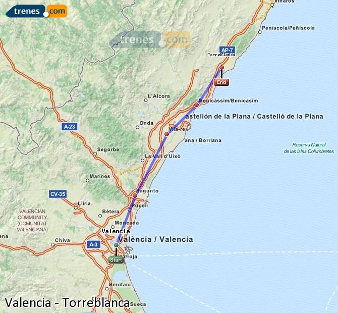 Tren Valencia Torreblanca